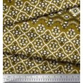 thumbnail image 2 of Soimoi Brown Cotton Poplin Fabric Seamless Damask Print Fabric by Yard 42 Inch Wide, 2 of 4