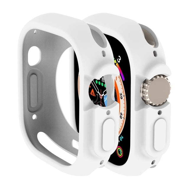 LEIXIUER(1Pack/3Pack) Compatible with Apple Watch Ultra case 49mm All-Round Shockproof TPU Silicone Protective Cover Bumper Shock-Absorbing Scratch-Resistant Protective case for Apple Watch Ultra 49mm