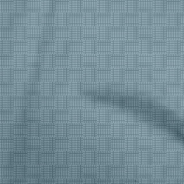 oneOone Silk Tabby Teal Blue Fabric Geometric Sewing Craft Projects Fabric Prints By Yard 42 Inch Wide