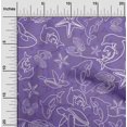 thumbnail image 2 of oneOone Rayon Medium Purple Fabric Sea Craft Projects Decor Fabric Printed By The Yard 56 Inch Wide, 2 of 4