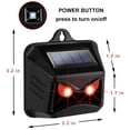 thumbnail image 2 of Solar Powered Animal Repeller, Predator Eye Animal Deterrent Devices, Coyote Skunk Raccoon Deer Repellent for Chicken Garbage Can Farm Yard Protection, 2 of 9