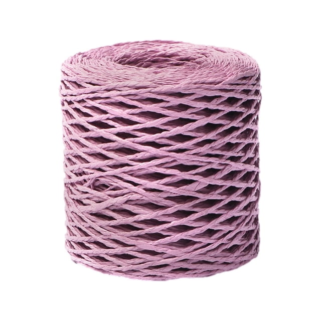 490Ft /150M Natural Raffia Craft Yarn, Paper Fiber Raffia Ribbon Material, DIY Hand Craft Supply for Gift Wrapping, Crochet Work, Making Beach Bags, Hats and Woven Baskets, Multiple Color Options