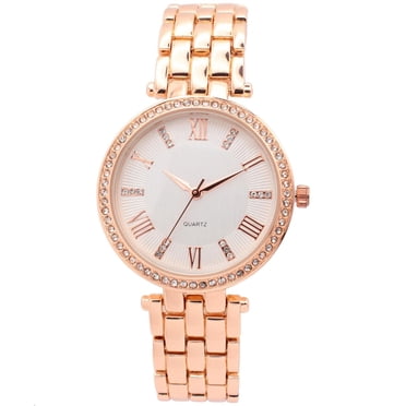 Montre pour femmes avec bracelet à chaînons rose or