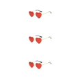 thumbnail image 4 of maskred PVC Heart-Shaped Glasses Non-Slide Silicone Nose Pads And Mulitple Colours For Chic Look Gold Metal red 3Set, 4 of 6