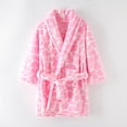 thumbnail image 1 of RXIRUCGD Robe de Nuit en Flanelle pour Enfants, Peignoir Imprimé à la Mode, Tenue Décontractée ( Rose, Taille : 4 Ans ), 1 of 3