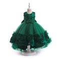 thumbnail image 2 of XDZJLR Robes pour Filles Enfants Été Sans Manches Fleur Princesse Défilé Performance Jupe, 2 of 7