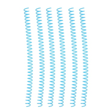 Sheet Binding Comb, Spiral Binding Coil Pretty Colour Plastic Large Capacity For Paper Blue