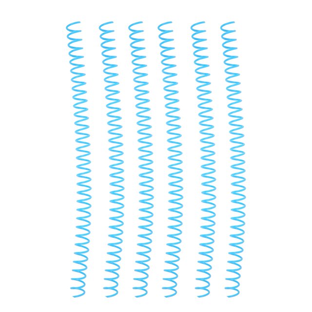 Sheet Binding Comb, Plastic Spiral Binding Coil 20Pcs For Page Blue