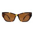 thumbnail image 1 of Lunettes de Soleil pour Femmes à Oeil de Chat Carrées, Écaille, Brun, 1 of 4