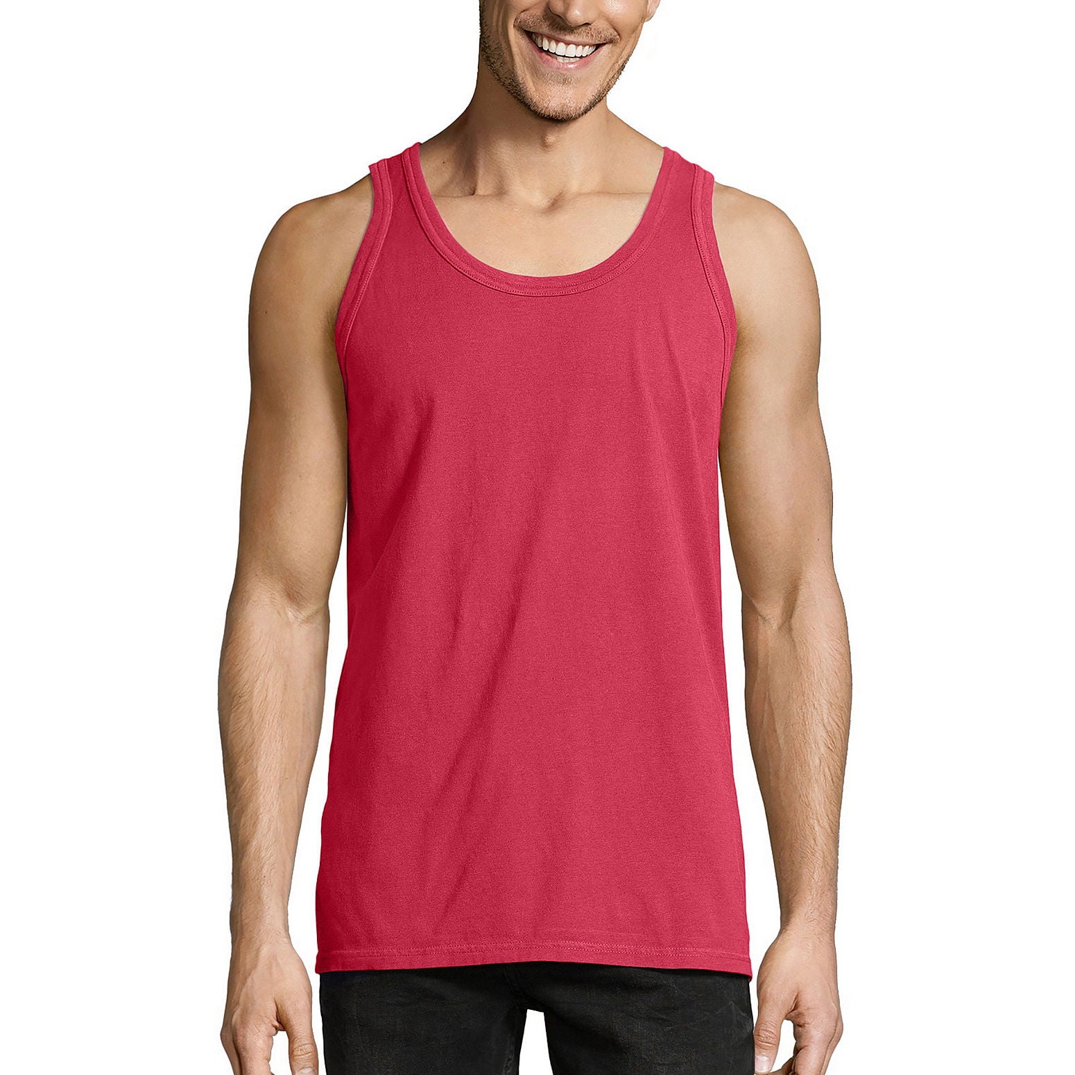 Hanes Homme ComfortWash Débardeur Sans Manches Teint en Pièce, 2TG, Crimson Fall