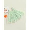 thumbnail image 3 of Xingqing Robe d'Été Adorable pour Bébés Filles, Douce, à Bretelles, Sans Manches, à Fleurs Imprimées, en Dentelle, Tutu, Robe Soleil, 3 of 7
