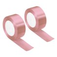 thumbnail image 1 of Unique Bargains 1.5 Inch Wide 24 Yards Satin Ribbon, 2 Pack Double Face Solid Crafts Roll for Party Home DIY Wrapping Decoration, Bright Pink, 1 of 6