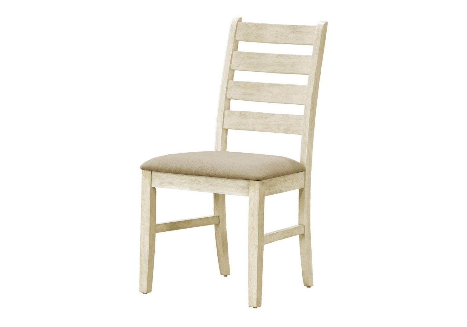 Monarch Specialties Chaise De Salle À Manger, Hauteur De 38", Salle À Manger, Cuisine, Ensemble De 2, Coté, Rembourré, Blanc Antique, Aspect Linge Beige, Transitionnel