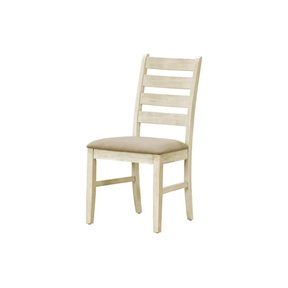 Monarch Specialties Dining Chair, 38" Height, Dining Room, Kitchen, Set Of 2, Side, Upholstered, Antique White, Beige Linen Look, Transitional