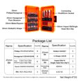 thumbnail image 2 of TFixol Ensemble de 39 Embouts de Tournevis Électriques avec Tiges d'Extension, Embouts Multifonctions pour Perceuses et Tournevis, Comprend un Étui de Rangement, Orange, 2 of 6