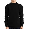 thumbnail image 1 of Posijego 4-18 Years Girls Boys Sweaters Crew Neck Solid Color Long Sleeve Knit Pullover Tops Fall Winter Clothes, 1 of 5
