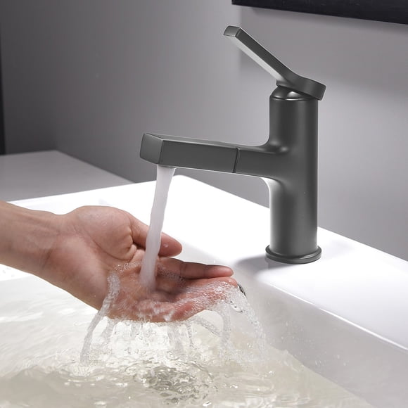 Black Bathroom Faucet Bathroom Faucet Handle, Bathroom Sink Faucet, Bathroom Sink Faucet with Faucet Supply Line, 1 Or 3 Holes, Black Bathroom Faucets for Sink 3 Hole