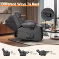 thumbnail image 3 of Lnsenfin Manual Small Recliner Chair for Small Spaces Linen Living Room,Darkgrey, 3 of 6
