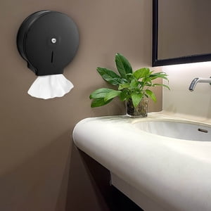 Antqov Stainless Steel 304 Large Hand Wipe Large Roll Paper Towel Box Hotel Bathroom Public Restroom Hotel Round Paper Roll