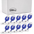 thumbnail image 1 of Officeship 100PCS Emballés Rétractable Badge Bobine Mousqueton Nom Tag-Opaque Bleu, 1 of 8