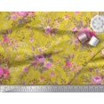thumbnail image 2 of Rayon de Pomme Tissu Rayure, Feuilles & Rose Imprimé Floral Tissu par Yard 56 Pouces de Large, 2 of 3