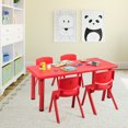 thumbnail image 4 of Gymax Lot de 4 Chaises Empilables en Plastique pour Enfants Intérieur/extérieur Jardin d'Enfants Rouge, 4 of 10