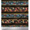 thumbnail image 1 of Soimoi Green Rayon Crepe Fabric Flying Woodpecker Bird Print Sewing Fabric Yard 46 Inch Wide, 1 of 3