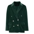 thumbnail image 4 of CEHVOM Mode Femmes Col Rabattu Manches Longues Manteau Cardigan Blouse Décontractée Liquidation, 4 of 6