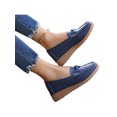 thumbnail image 3 of Innerwin Ladies Loafers Slip On Flats Closed Toe Lightweight Moccasins Driving Work Blue 6, 3 of 6