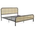 thumbnail image 3 of Mr. Kate Roxanne Metal Platform Bed Frame with Cane Headboard, King, Black, 3 of 8
