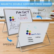 Musbetu Magnetic Whiteboard Adjustable Stand Double-sided Portable White Board Smooth Surface Easy to Write Whiteboard