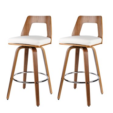 Tabourets de Bar Pivotants de 27 Po de Hauteur de Comptoir, Chaises de Bar avec Dossier et Anneau Repose-Pieds, Tabourets de Comptoir pour Cuisine, Maison, Café