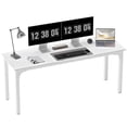 thumbnail image 1 of HOMCOM 71" Computer Desk, Study Desk with Metal Legs, White, 1 of 10