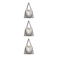 thumbnail image 3 of kurtrusly 1/2/3 Wide Application Convenient And Practical Chain Handbag For Women - Foldable Shoulder Bag Fashion PU Chain Shoulder Bag silvery 3PCS, 3 of 6