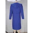 thumbnail image 3 of Mens Waffle Bathrobe Long Sleeve Lightweight Hooded Robe with Pockets Soft Shower Spa Bathrobes Blue, L, 3 of 6