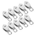 thumbnail image 2 of 10Pcs Simple Poulie Bloc Grue Acier Inoxydable Câble de Levage Crochet Suspendu Roue de Remorquage15, 2 of 14