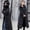 Black, variant on EGNMCR Womens Long Puffer Coat, Long Sleeve Padded Winter Down Coats, Hooded Parka Jacket Women Fashion Long Collar Padded Coat Slim Thick Coat Warm Cotton Down Jacket Women Coat