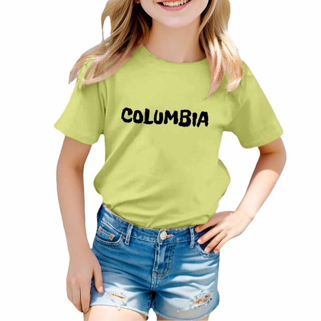 TZEWGL T-Shirts pour Infnat City Thème Nom Imprimé Col Rond Manches Courtes Blouse pour Tout-Petits Taille 6-7T