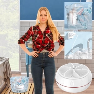 Pliage portable Mini laveuse, Turbo-laveuse ultrasonore pour chaussettes et sous-vêtements, USB Alimenté, compact pour le dormeur, le voyage ou l'utilisation paresseuse