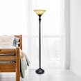 thumbnail image 4 of Lalia Home LHF-3001-RZ Classic 1 Light Torchiere Floor Lamp with Marbleized Glass Shade, Restoration Bronze, 4 of 4