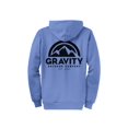 thumbnail image 2 of Gravity Outdoor Co. Zip-Up Hoodie - CarolIna Blue - Black Logo - Large, 2 of 2