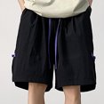 thumbnail image 1 of TopLLC Mens Shorts, Men shorts Shorts Men's Wide-Leg Style Solid Color Drawstring Pocket Quick Drying Casual Work Shorts., 1 of 5