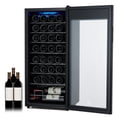 thumbnail image 2 of 32 Bottles Compressor Wine Cooler Refrigerator - 41℉-64℉ Freestanding Wine Cellar, Compact Design, Single Glass Door, Digital LED Touch Control, For Red, White, Champagne or Sparkling Wine, 2 of 12