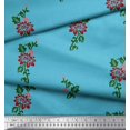 thumbnail image 2 of Soimoi Georgette Viscose Fabric Leaves & Floral Block Fabric Prints by Yard 42 Inch Wide, 2 of 3
