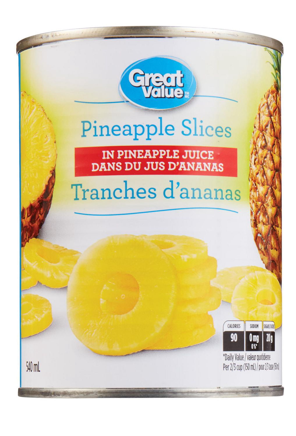 Great Value Tranches d'Ananas