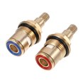thumbnail image 1 of MasteelfCA 2pcs Copper Replacement Tap Valves Brass Ceramic Disc Insert Gland Cartridge, 1 of 8
