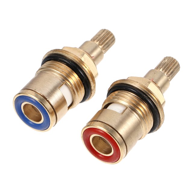 MasteelfCA 2pcs Copper Replacement Tap Valves Brass Ceramic Disc Insert Gland Cartridge
