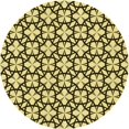 thumbnail image 1 of Ahgly Company Tapis de Zone Rond d'Intérieur Lavable à la Machine, Style Transitionnel, Jaune Moutarde, 5 Pieds Rond, 1 of 7