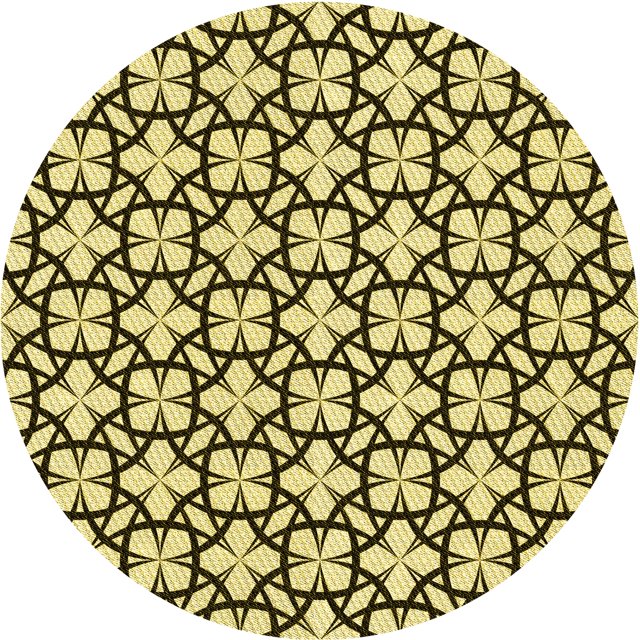 Ahgly Company Tapis de Zone Rond d'Intérieur Lavable à la Machine, Style Transitionnel, Jaune Moutarde, 8 Pieds Rond