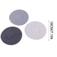 thumbnail image 3 of Vaidha Potholders Set Trivets Set Cotton Thread Weave Hot Pot Holders Set (Set Of 3) Stylish , Hot Mats,Spoon For Cooking And Baking By Diameter 7 Inches, 3 of 5